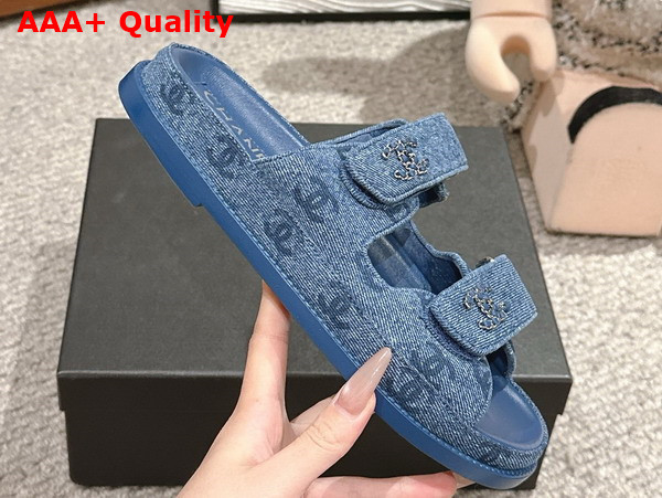 Chanel Mules in Blue Denim G45507 Replica