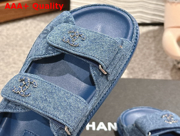 Chanel Mules in Blue Denim G45507 Replica