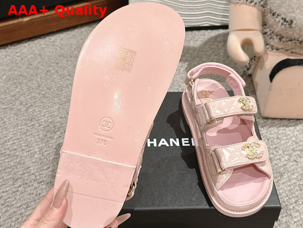 Chanel Mules in Light Pink Shiny Lambskin G45507 Replica
