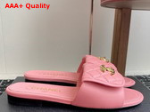 Chanel Mules in Pink Lambskin Replica