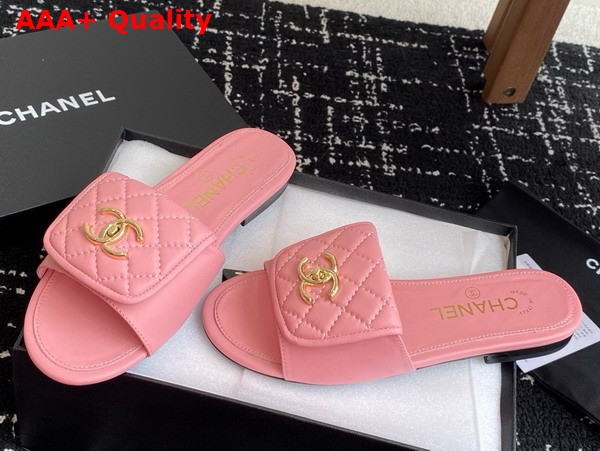 Chanel Mules in Pink Lambskin Replica