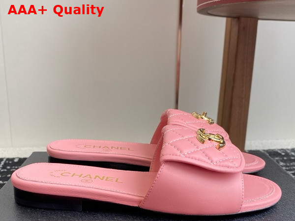 Chanel Mules in Pink Lambskin Replica