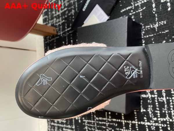 Chanel Mules in Pink Tweed Replica