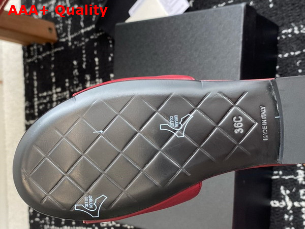 Chanel Mules in Red Lambskin Replica