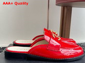Chanel Patent Leather Mule in Red Replica