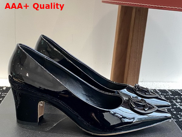 Chanel Patent Leather Pump in Black Replica