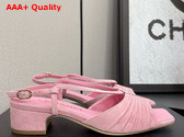 Chanel Sandals in Light Pink Suede Kidskin G46329 Replica