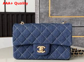 Chanel Small Flap Bag in Blue Denim Replica