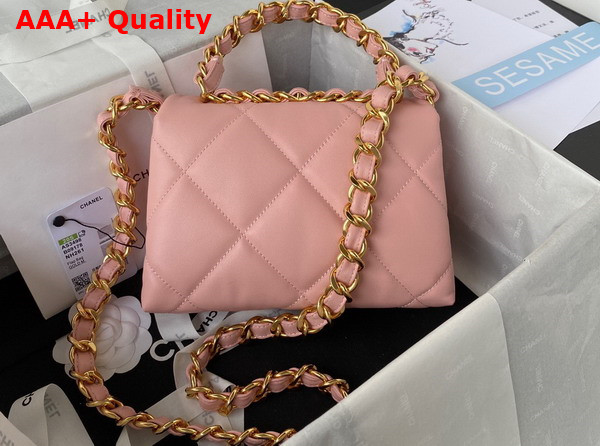 Chanel Small Flap Bag in Light Pink Lambskin Gold Tone Metal AS3498 Replica