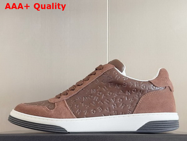 Chanel Sneaker in Brown Signature Leather and Suede Leather Replica