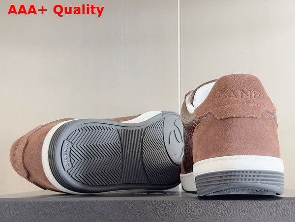 Chanel Sneaker in Brown Signature Leather and Suede Leather Replica