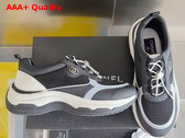 Chanel Sneaker in Mesh and Calfskin Black and White Replica