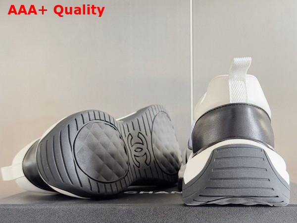 Chanel Sneaker in Mesh and Calfskin White and Black Replica