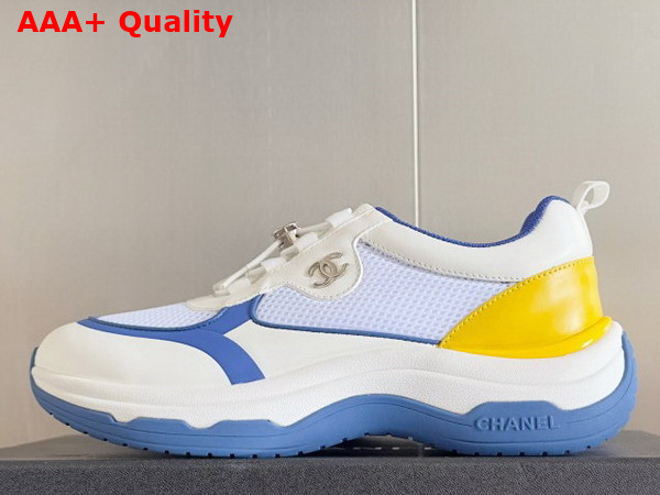 Chanel Sneaker in Mesh and Calfskin White and Blue Replica