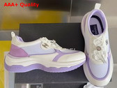 Chanel Sneaker in Mesh and Calfskin White and Light Purple Replica