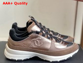 Chanel Sneakers Laminated Calfskin and Suede Champagne Beige and Black G46609 Replica