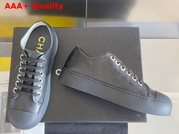 Chanel Sneakers in Black Printed Lambskin G46368 Replica