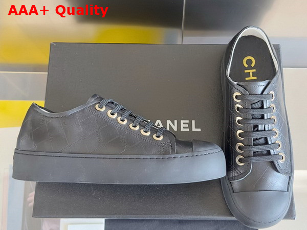 Chanel Sneakers in Black Printed Lambskin G46368 Replica