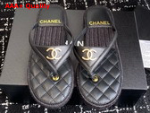 Chanel Thongs in Black Lambskin G46336 Replica