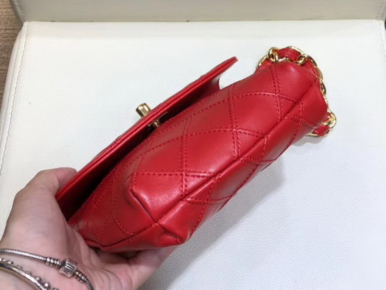 Chanel Waist Bag in Red Lambskin