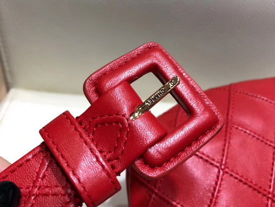Chanel Waist Bag in Red Lambskin