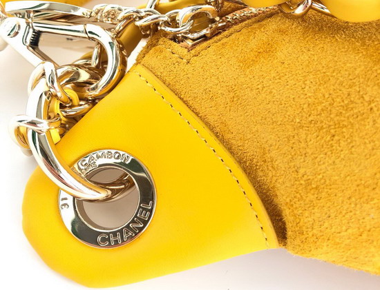 Chanel Waist Bag in Yellow Suede and Calfskin