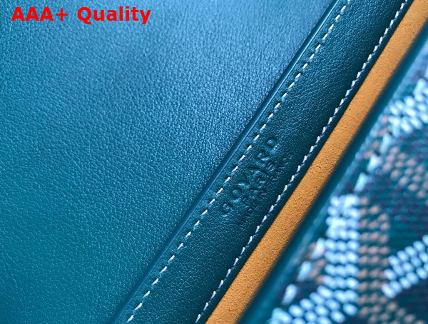 Goyard 233 Bag Green Goyardine Canvas and Chevroches Calfskin Replica