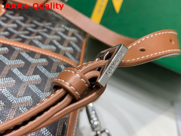 Goyard Ambassade MM Document Case in Goyardine Canvas and Cervon Calfskin Black Tan Replica