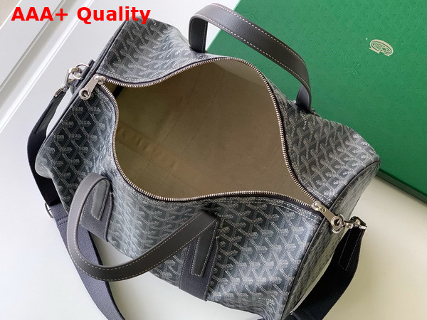 Goyard Barrel 40 Sports Bag in Grey Goyardine Canvas and Chevroches Calfskin Replica
