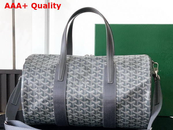 Goyard Barrel 40 Sports Bag in Grey Goyardine Canvas and Chevroches Calfskin Replica