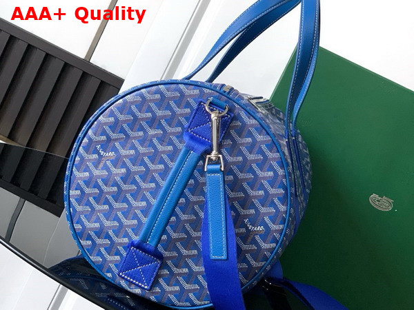 Goyard Barrel 40 Sports Bag in Sky Blue Goyardine Canvas and Chevroches Calfskin Replica