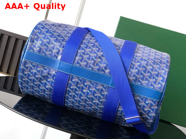 Goyard Barrel 40 Sports Bag in Sky Blue Goyardine Canvas and Chevroches Calfskin Replica