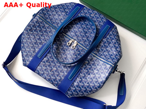 Goyard Barrel 40 Sports Bag in Sky Blue Goyardine Canvas and Chevroches Calfskin Replica