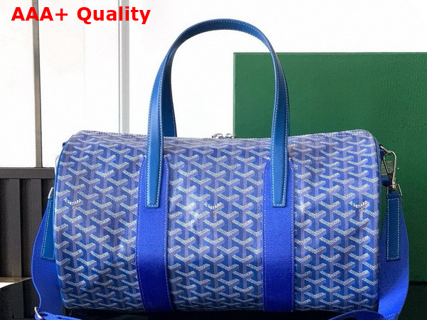 Goyard Barrel 40 Sports Bag in Sky Blue Goyardine Canvas and Chevroches Calfskin Replica