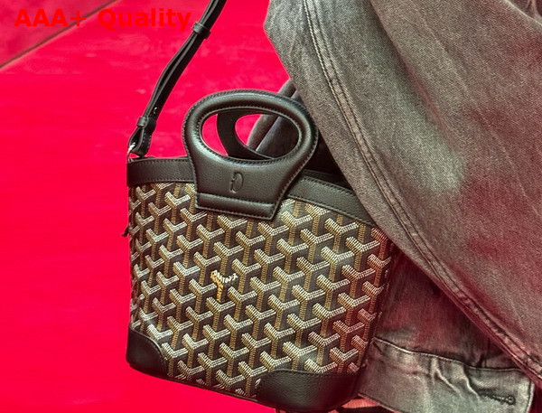 Goyard Beluga Mini Bag in Black Goyardine Canvas and Chevroches Calfskin Replica