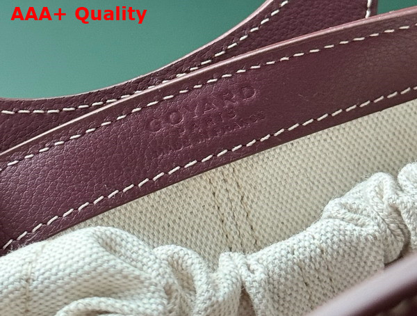 Goyard Beluga Mini Bag in Burgundy Goyardine Canvas and Chevroches Calfskin Replica