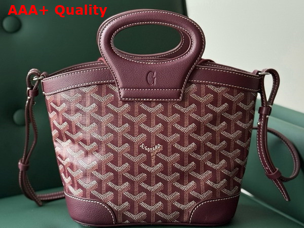 Goyard Beluga Mini Bag in Burgundy Goyardine Canvas and Chevroches Calfskin Replica