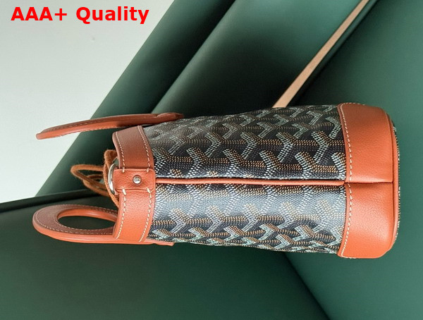 Goyard Beluga Mini Bag in Goyardine Canvas and Chevroches Calfskin Black and Tan Replica