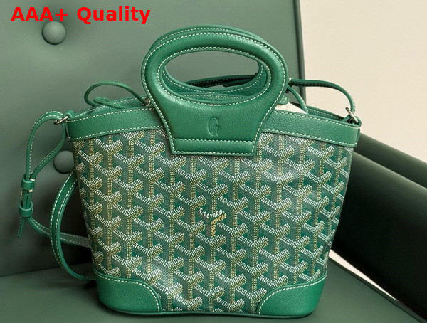 Goyard Beluga Mini Bag in Green Goyardine Canvas and Chevroches Calfskin Replica