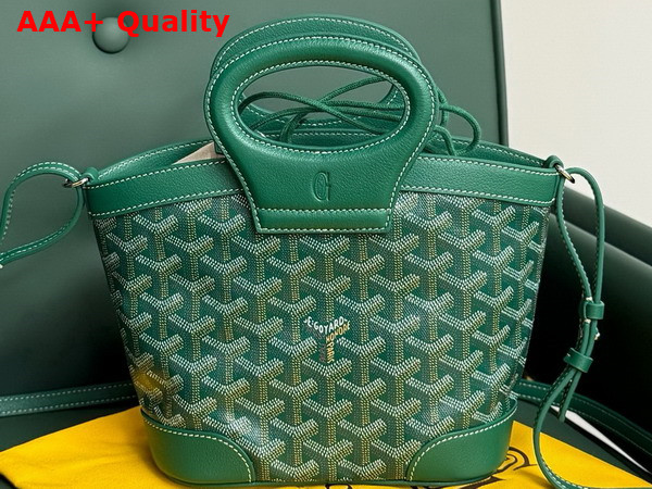 Goyard Beluga Mini Bag in Green Goyardine Canvas and Chevroches Calfskin Replica