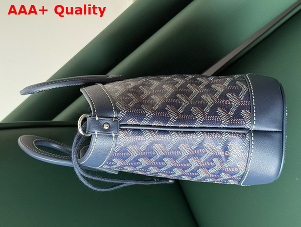 Goyard Beluga Mini Bag in Navy Blue Goyardine Canvas and Chevroches Calfskin Replica