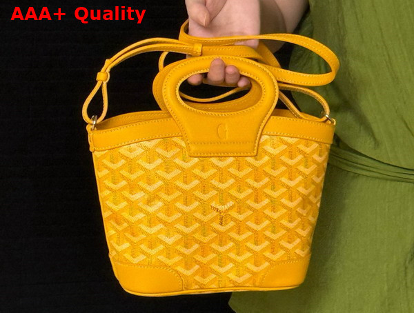 Goyard Beluga Mini Bag in Yellow Goyardine Canvas and Chevroches Calfskin Replica