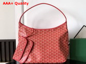 Goyard Boheme Hobo Bag in Fuchsia Goyardine Canvas and Chevroches Calfskin Limited Edition for 2025 Replica