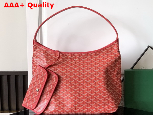 Goyard Boheme Hobo Bag in Fuchsia Goyardine Canvas and Chevroches Calfskin Limited Edition for 2025 Replica