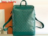Goyard Cisalpin Backpack in Green Goyardine Canvas and Chevroches Calfskin Replica