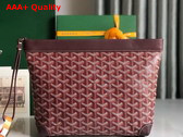Goyard Conti Pouch in Burgundy Goyardine Canvas and Chevroches Calfskin Replica
