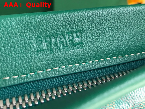 Goyard Conti Pouch in Green Goyardine Canvas and Chevroches Calfskin Replica