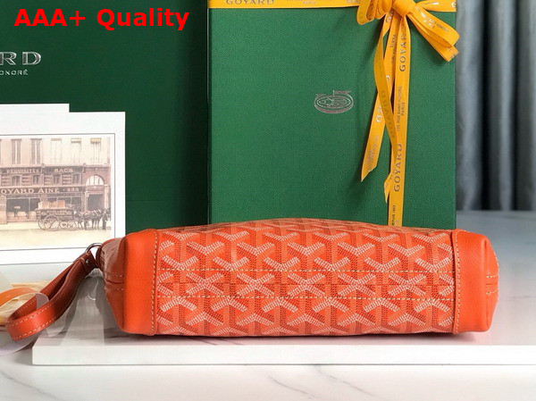 Goyard Conti Pouch in Orange Goyardine Canvas and Chevroches Calfskin Replica
