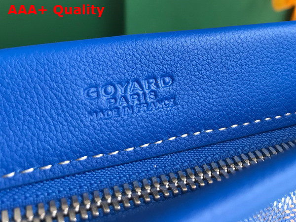 Goyard Conti Pouch in Sky Blue Goyardine Canvas and Chevroches Calfskin Replica