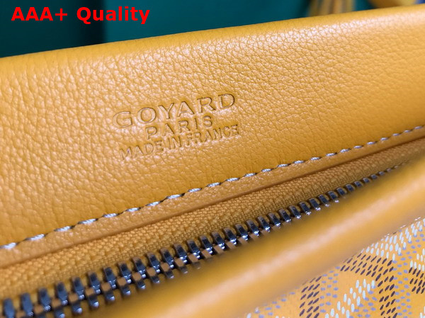 Goyard Conti Pouch in Yellow Goyardine Canvas and Chevroches Calfskin Replica